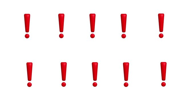 Motion exclamation mark icon. Animated exclamation mark icon. Animated web, technology, industry, and business elements.