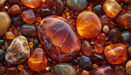 Sea gems on the beach