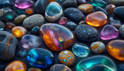 Sea gems on the beach