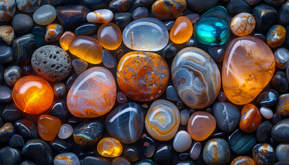 Sea gems on the beach