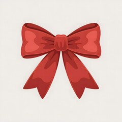red ribbon bow, shiny decorative bow, glossy gift bow, festive ribbon design, holiday gift decoration, celebration bow artwork, bright red bow illustration, cute ribbon accessory, present wrapping dec