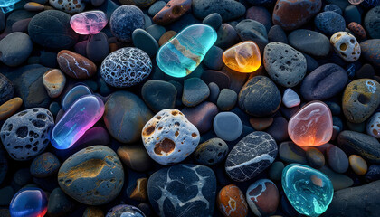 Sea gems on the beach