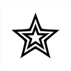Star Icon – Modern Abstract Layered Star Silhouette Vector
