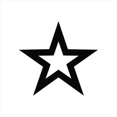 Star Icon – Modern Abstract Layered Star Silhouette Vector