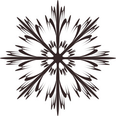 꽃 형태의 방사형 기하학 무늬