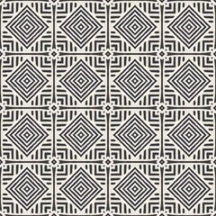 Seamless black geometric line art pattern texture tile