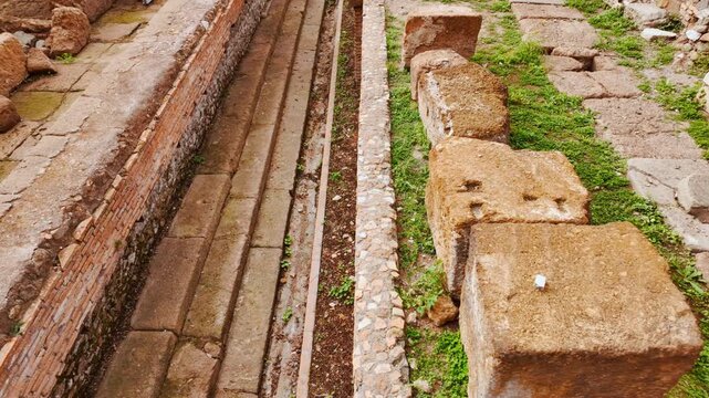 The Sacred Area of Largo di Torre Argentina in Rome, Italy, the site of Julius Caesar's assassination