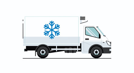 delivery truck isolated on white