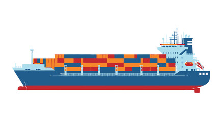 cargo ship vector