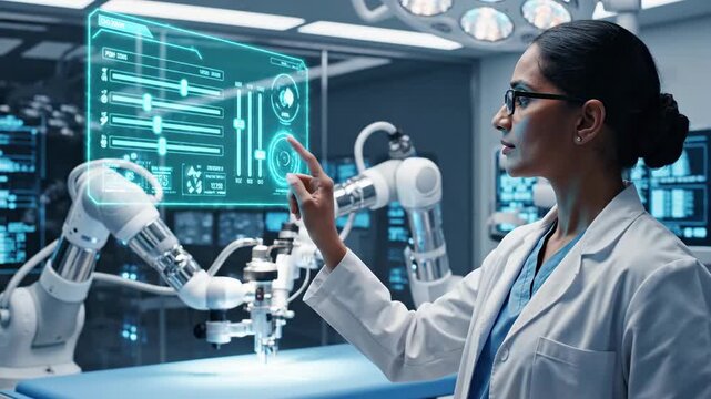 Indian Doctor Controls Surgical Robot Using Holographic Interface