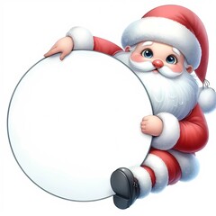 santa claus with christmas ball