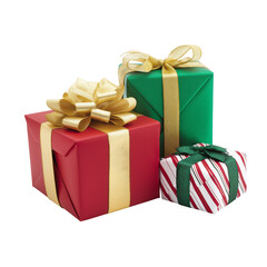 Fototapeta premium Isolated Christmas Gift Boxes with Transparent Background