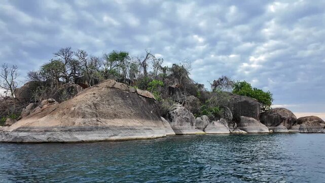 Cape Maclear Malawi Africa. 01.11.2025. Video. Sailing around the circumference of Puffin Island on Lake Malawi Africa.
