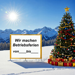 Wir machen Betriebsferien