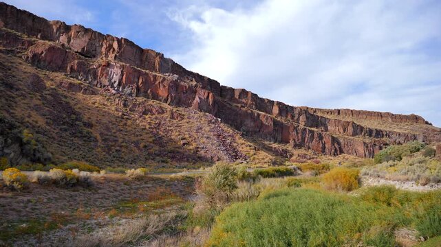 Dramatic mountain landscape at Echo Canyon State Park in Lincoln County near Pioche, Nevada