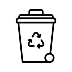 Recycle Bin With Recycle Symbol