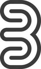 Monogram of the letter B Intestine. Abstract, outline and elegant.