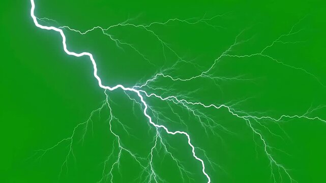 Green Screen lightning flash with background scene 1 distortion, overlay, glitch, static noise, scan lines on black background, 4k animated video loop