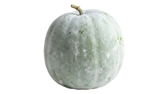 Whole Raw Ash Gourd (Winter Melon) Isolated on White Background