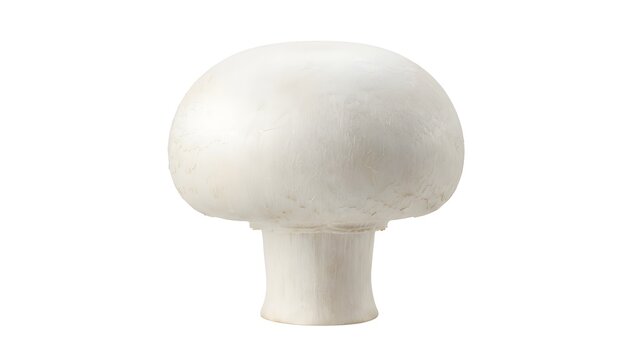 Fresh White Button Mushroom Champignon Isolated on White