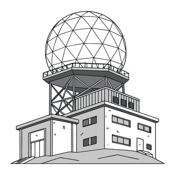 Weather Radar Station Architectural Concept Drawing