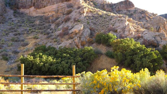 Dramatic mountain landscape at Kershaw-Ryan State Park in Lincoln County near Caliente, Nevada