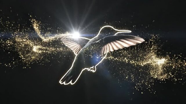 Green Screen humming bird on white and black backgrounds with an alpha matte 3d animation scene 3 distortion, overlay, glitch, static noise, scan lines background, 4k animated video loop