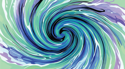Water wave with swirl background