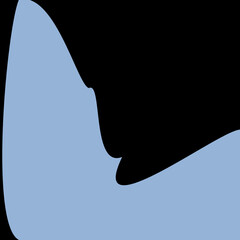 silhouette of a man with a suitcase