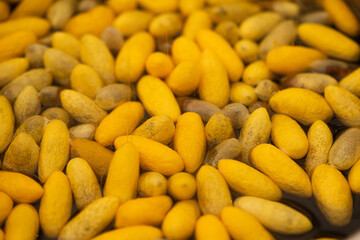 Boiled silk cocoon on natural background.