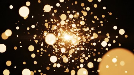 Bright Explosion of Sunlight in Space with Radiant Flare and Dust Particles