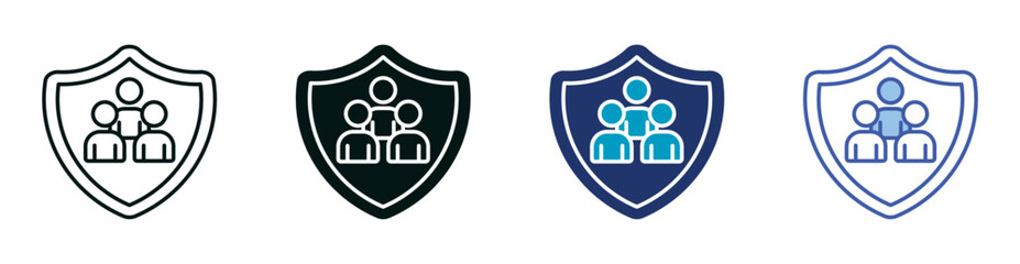 Community Safety Icon Set Consisting of Multiple Styles Vector Illustration