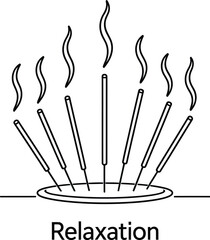 Acupuncture needles with smoke rising from them symbolizing relaxation and healing