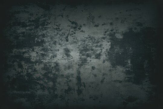 Dark grunge texture background with distressed concrete surface effect