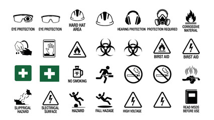 Safety first: A comprehensive compilation of essential safety and hazard warning signs