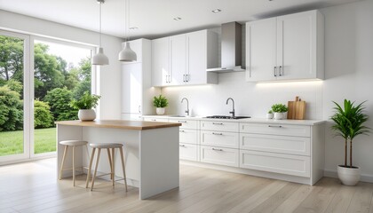 Fototapeta premium Modern Kitchen in day light