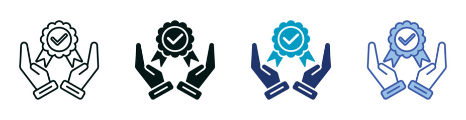 Performance Management Icon Set Consisting of Multiple Styles Vector Illustration