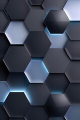 Fototapeta premium Hexagon Tiles Illuminated Abstract Background