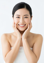 Portrait of a female with perfect skin