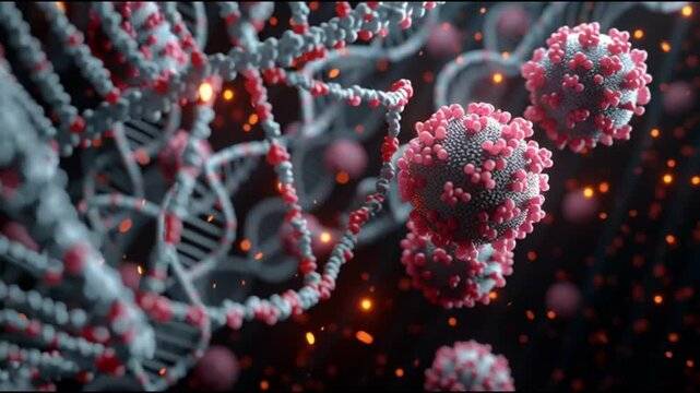 Hepatitis B infection. HBV. Liver inflammation. Liver damage. Jaundice. Illustration of hepatitis B virus and DNA structure.