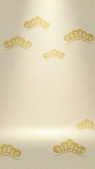 Festive Sale Background with Soft Wood Grain Combining Modern Minimalism and Traditional Japanese Aesthetics