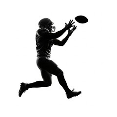 American footbal player silhouette vector © Andri