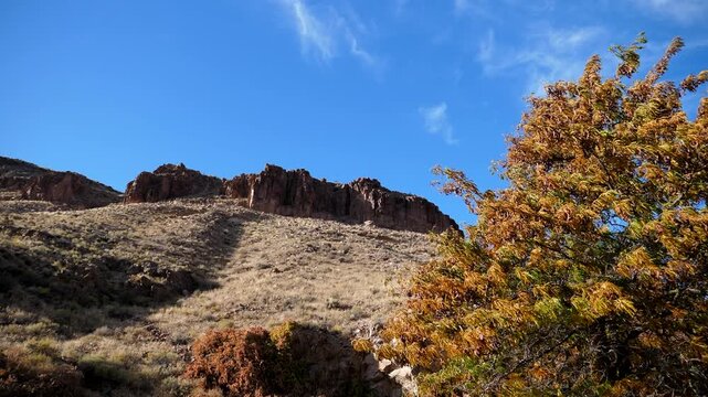 Dramatic mountain landscape at Kershaw-Ryan State Park in Lincoln County near Caliente, Nevada