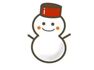 cute smile  snowman character
