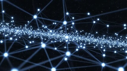 Abstract digital network connections and futuristic technology background. - Powered by Adobe