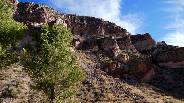 Dramatic mountain landscape at Kershaw-Ryan State Park in Lincoln County near Caliente, Nevada
