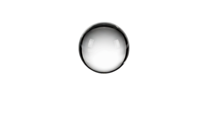 Glass Sphere Isolated on White Background