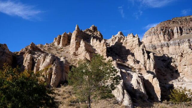 Dramatic mountain landscape at Kershaw-Ryan State Park in Lincoln County near Caliente, Nevada