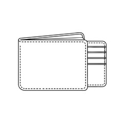 Simple Line Illustration of a Wallet