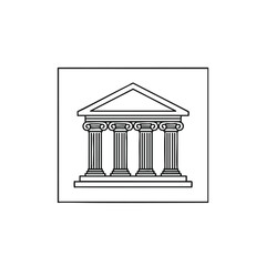 Ancient Greek Temple Icon